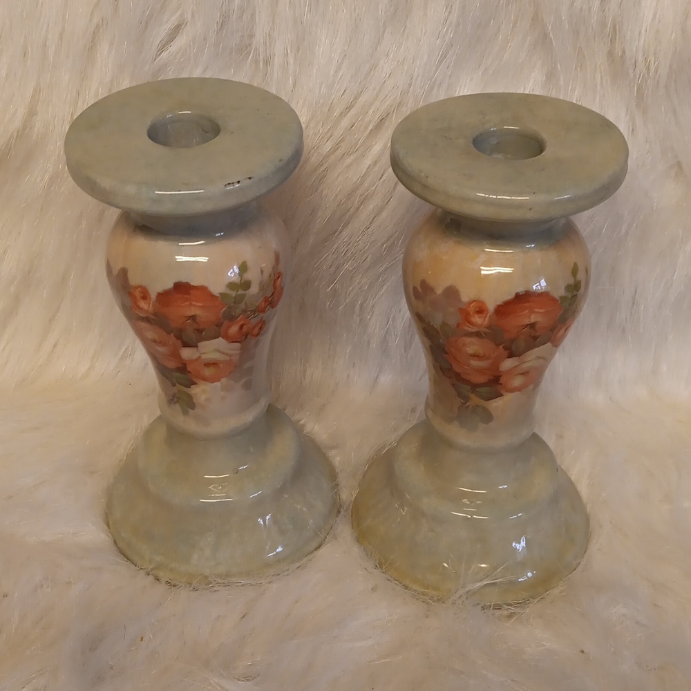 ROSE CANDLE HOLDERS